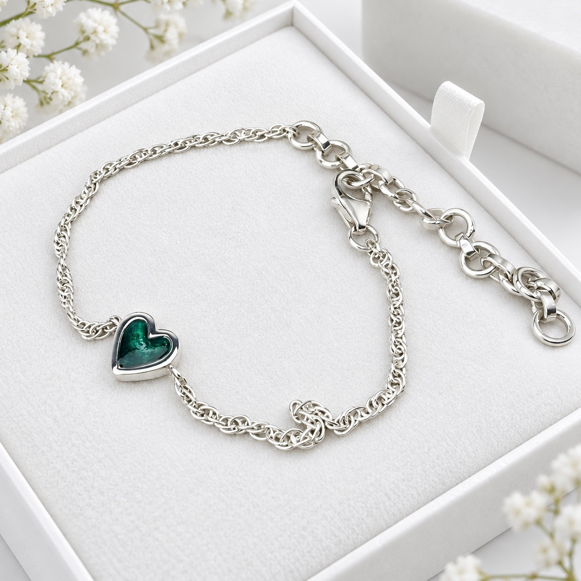 Sterling Silver Petite Heart Twist Adjustable Bracelet