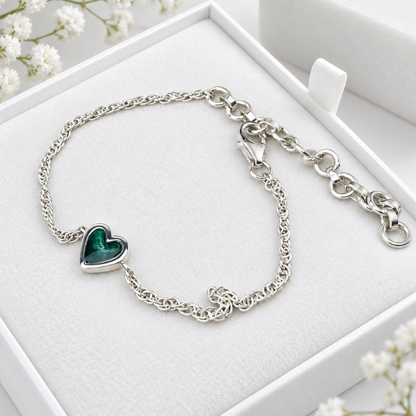 Sterling Silver Petite Heart Twist Adjustable Bracelet