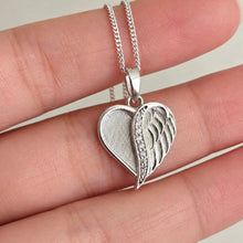 Sterling Silver CZ Angel Pendant