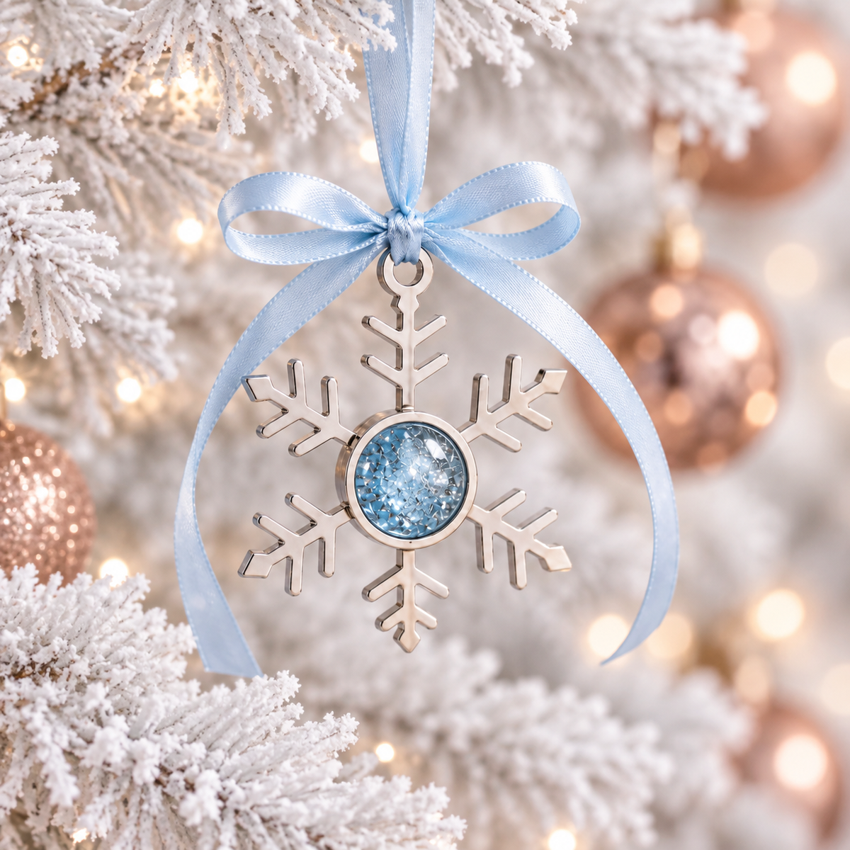Stainless Steel Memorial Hanging Snowflake