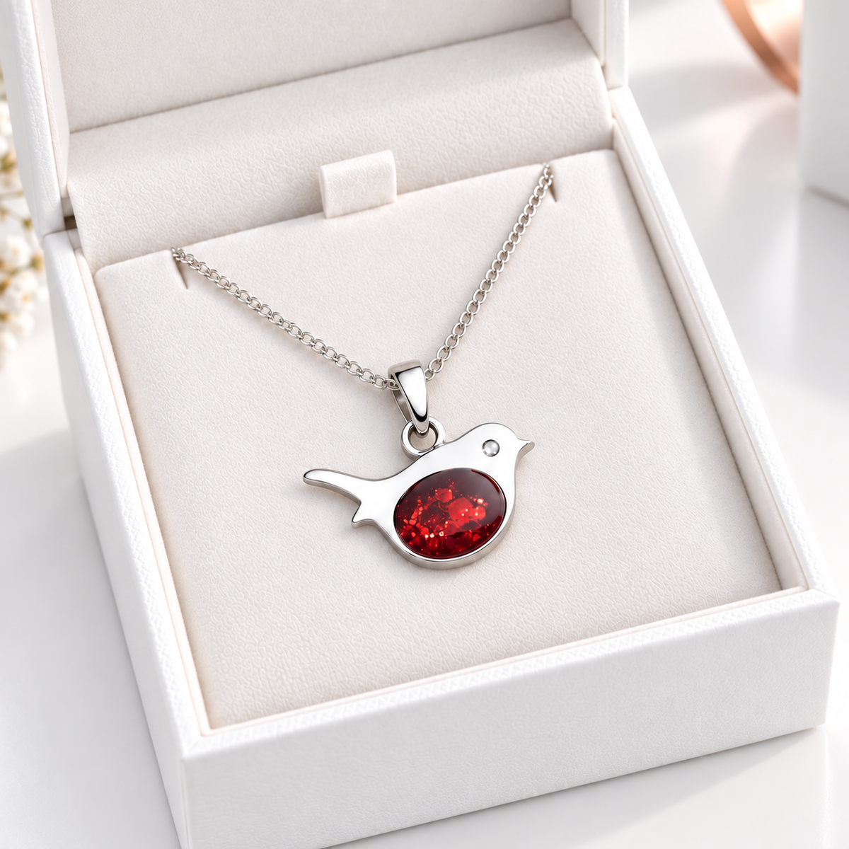 Sterling Silver Robin Pendant