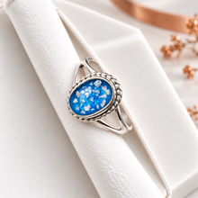 Sterling Silver Rope Edged Oval Ring