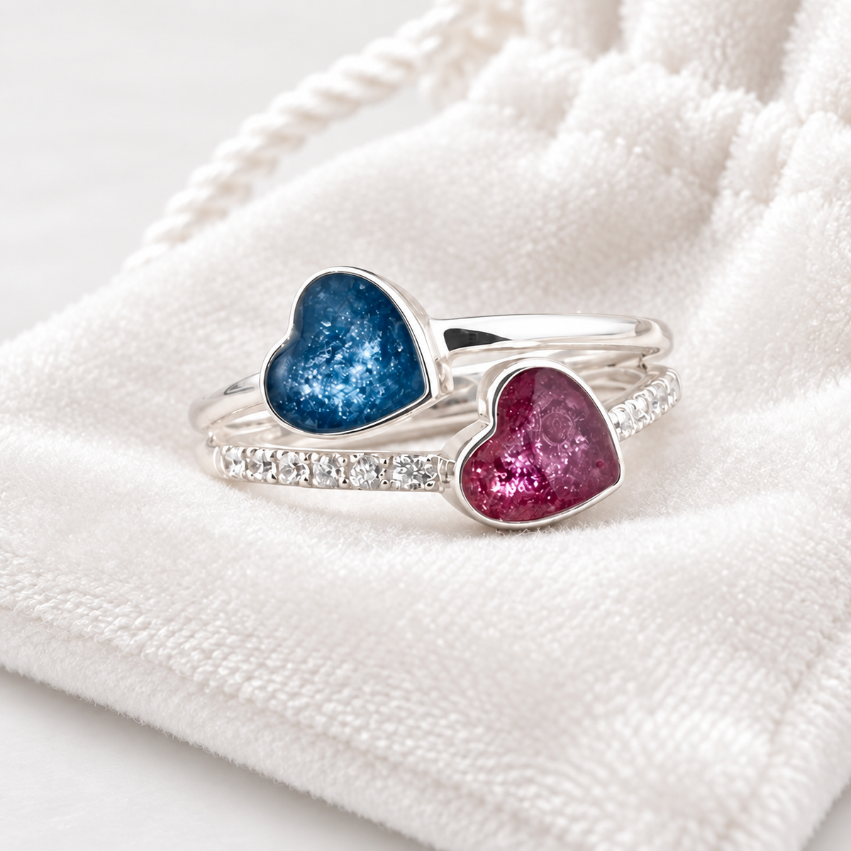 Sterling Silver Double Heart Ring