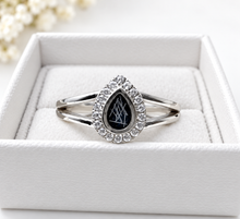 Sterling Silver CZ Teardrop Ring