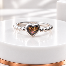 Sterling Silver Heart Bobble Ring