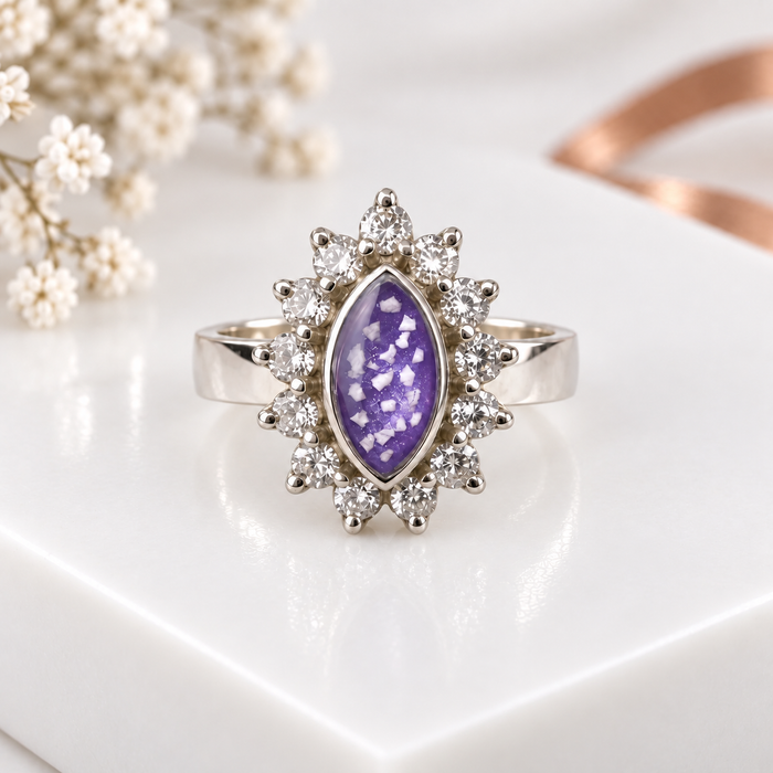 Sterling Silver Princess Marquise Ring