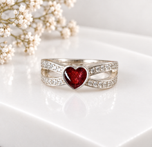Sterling Silver Heart Infinity Ring