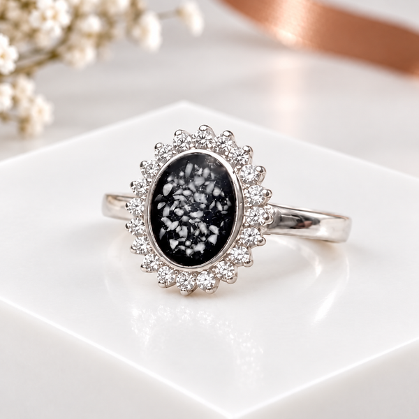 Sterling Silver Halo Ring