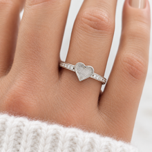 Sterling Silver Heart Multigem Ring
