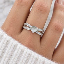 Sterling Silver Heart Infinity Ring