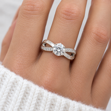 Sterling Silver Solitaire Infinity Ring