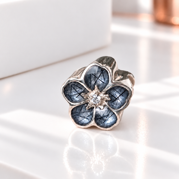 Sterling Silver Forget Me Not Bracelet Charm