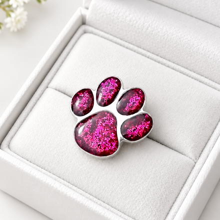 Sterling Silver Paw Brooch