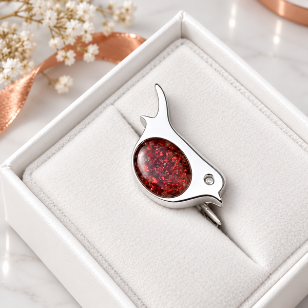 Sterling Silver Classic Robin Brooch