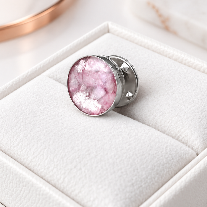 Sterling Silver Round Lapel Brooch/Pin