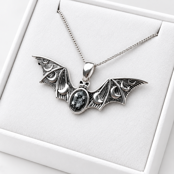 Sterling Silver Bat Pendant