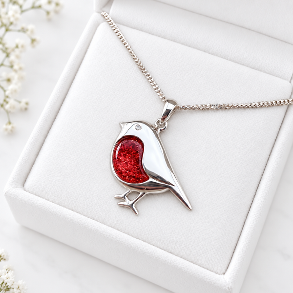 Sterling Silver Robin Pendant
