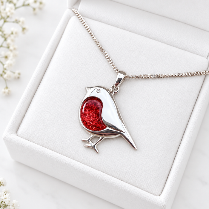 Sterling Silver Robin Pendant