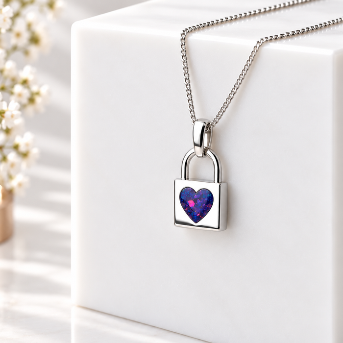 Sterling Silver Love Padlock Pendant