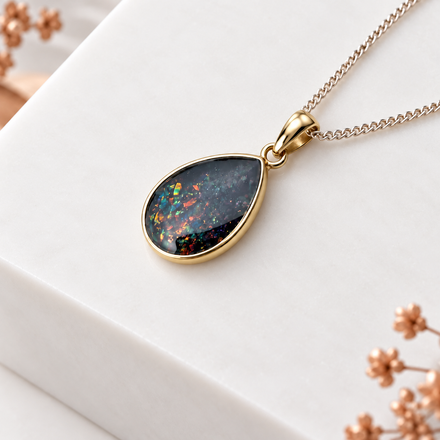 9ct Yellow Gold Teardrop Pendant