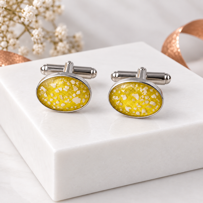 Sterling Silver Oval Cufflinks