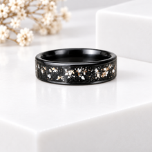 Black Ceramic 6mm Channel Memorial Ring