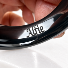 Black Ceramic 8mm Channel Ring