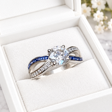 Sterling Silver Solitaire Infinity Ring