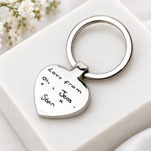 Engraved Stainless Heart Keepsake Keyring