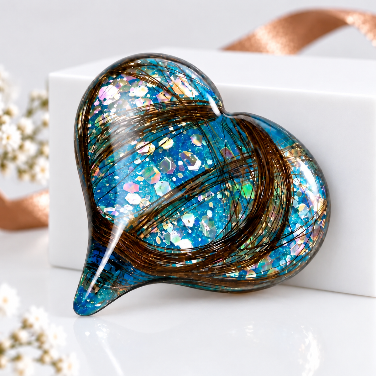 Pointed Heart Memorial Paperweight