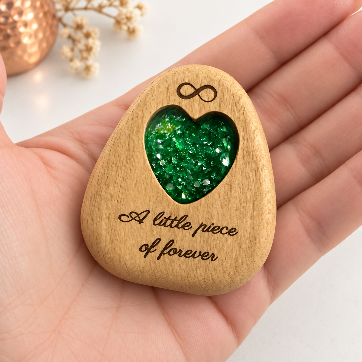 Personalised Wooden Memorial Pebble