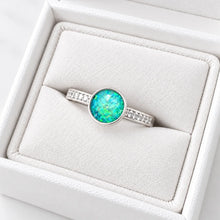 Sterling Silver Round Multigem Ring