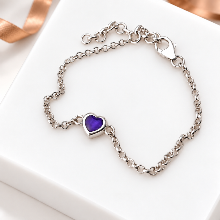 Sterling Silver Petite Heart Adjustable Bracelet