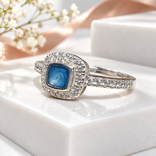 Sterling Silver Crystal Cushion Ring