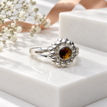 Sterling Silver Sunflower Ring