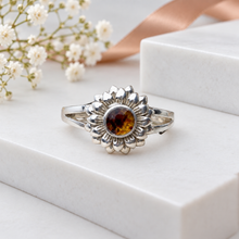 Sterling Silver Sunflower Ring