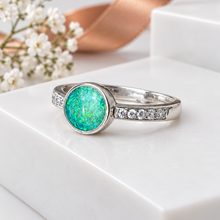 Sterling Silver Round Multigem Ring