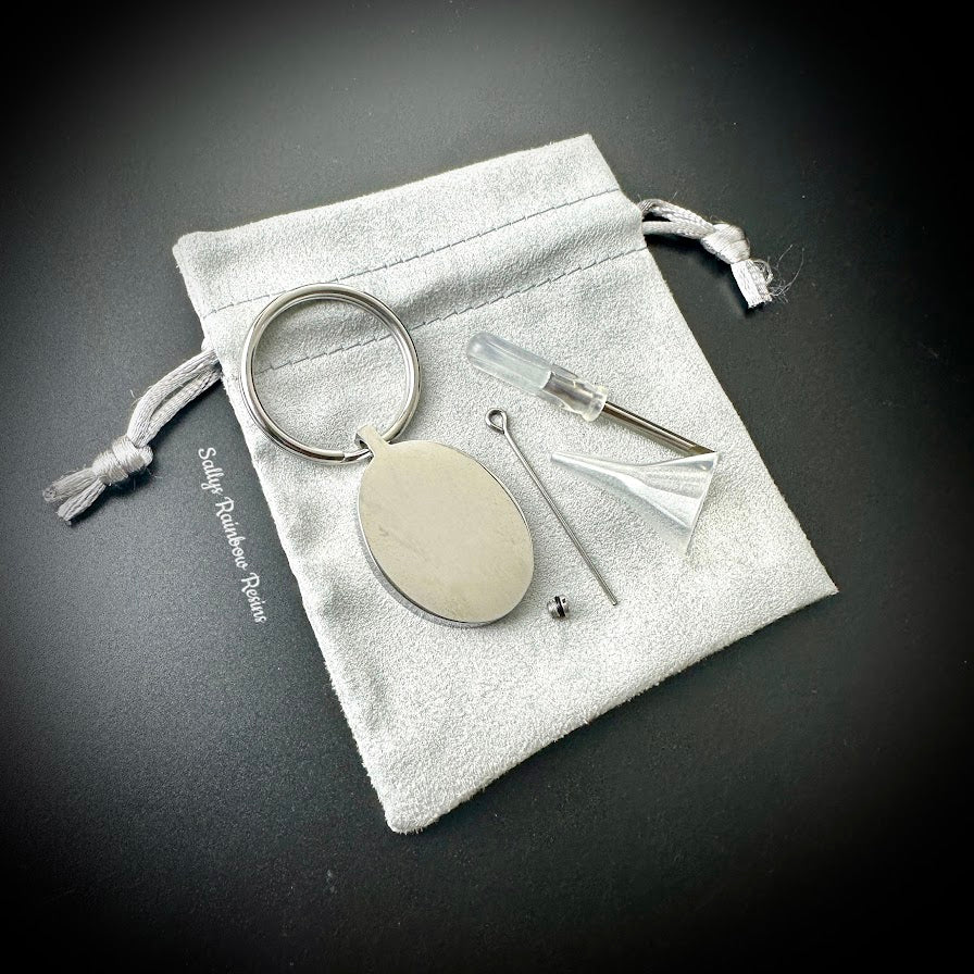 Self Fill Oval Urn Keyring
