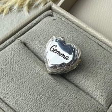 Sterling Silver Angel Wing Heart Charm