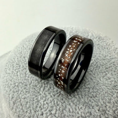 6mm Black Ceramic Band Ring