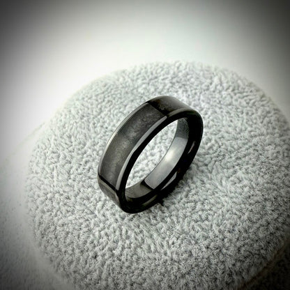 6mm Black Ceramic Band Ring