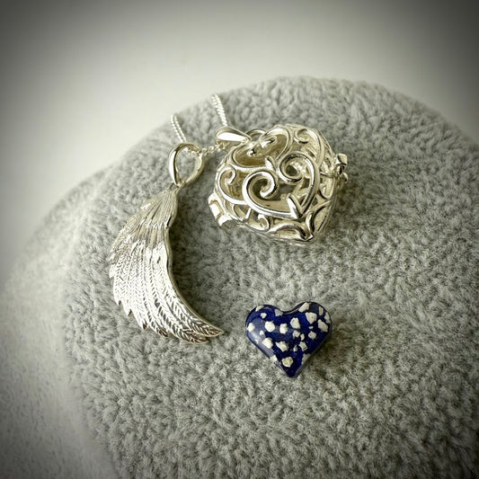 Angel Wing Caged Locket Pendant