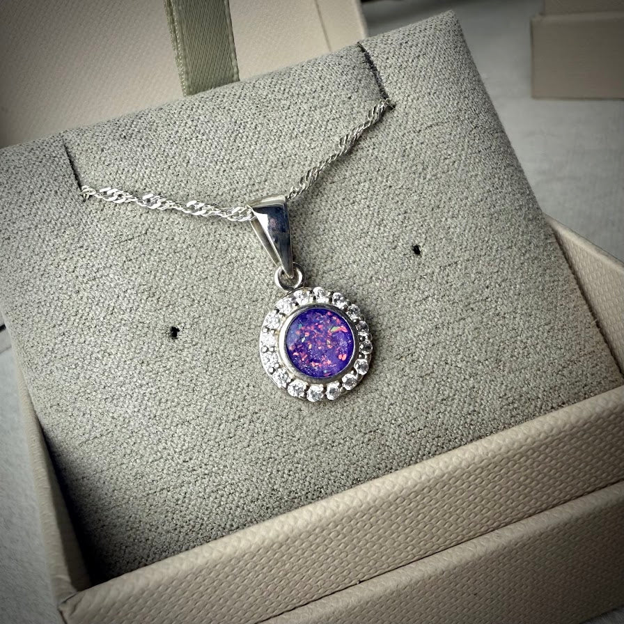 Petite CZ Round Pendant