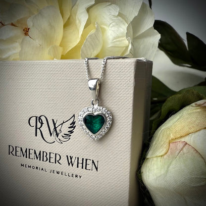 Petite CZ Heart Pendant