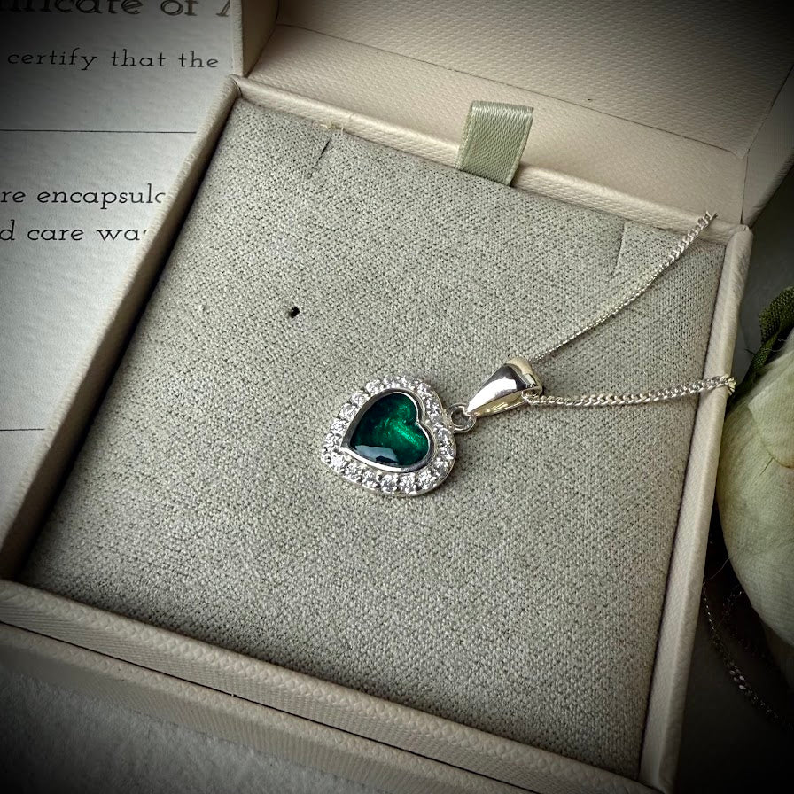 Petite CZ Heart Pendant