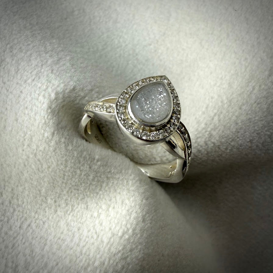 Teardrop Infinity Ring