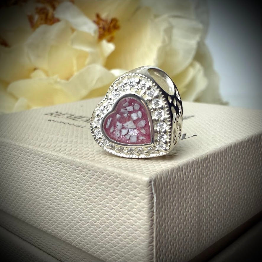 CZ Heart Bracelet Charm