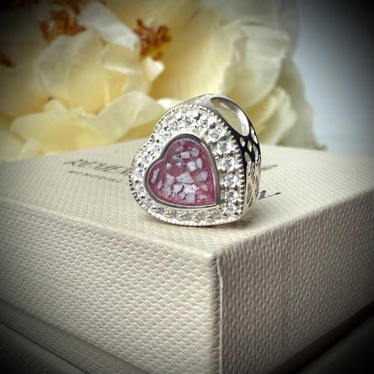 CZ Heart Bracelet Charm