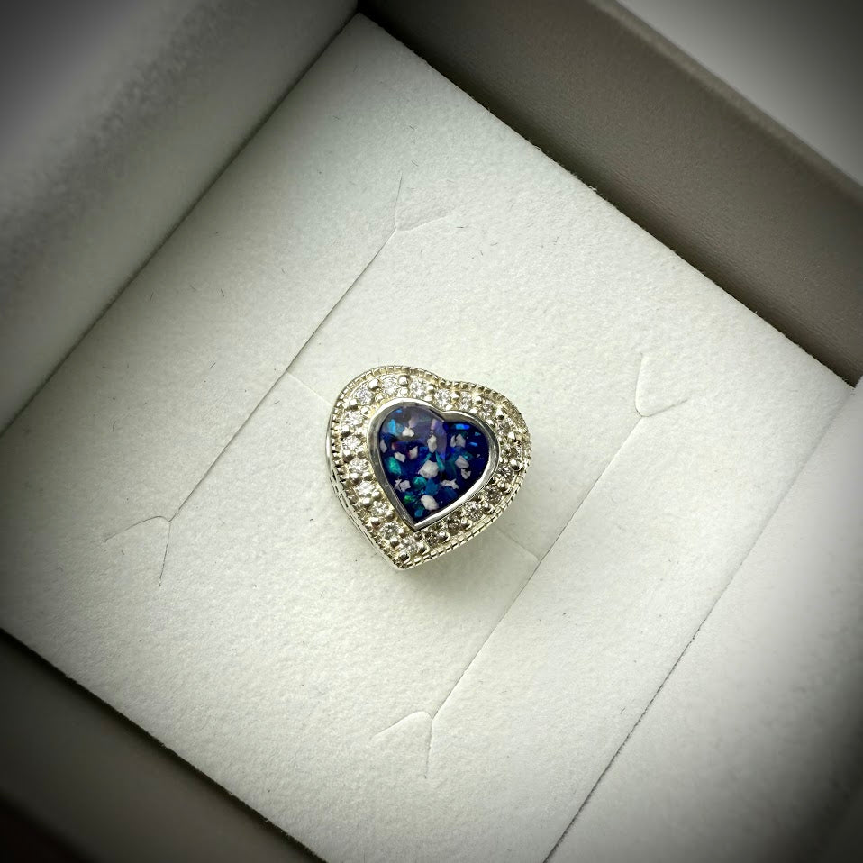 CZ Heart Bracelet Charm