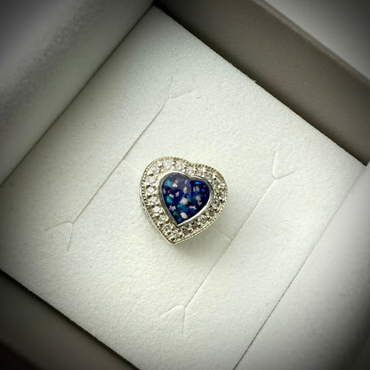 CZ Heart Bracelet Charm